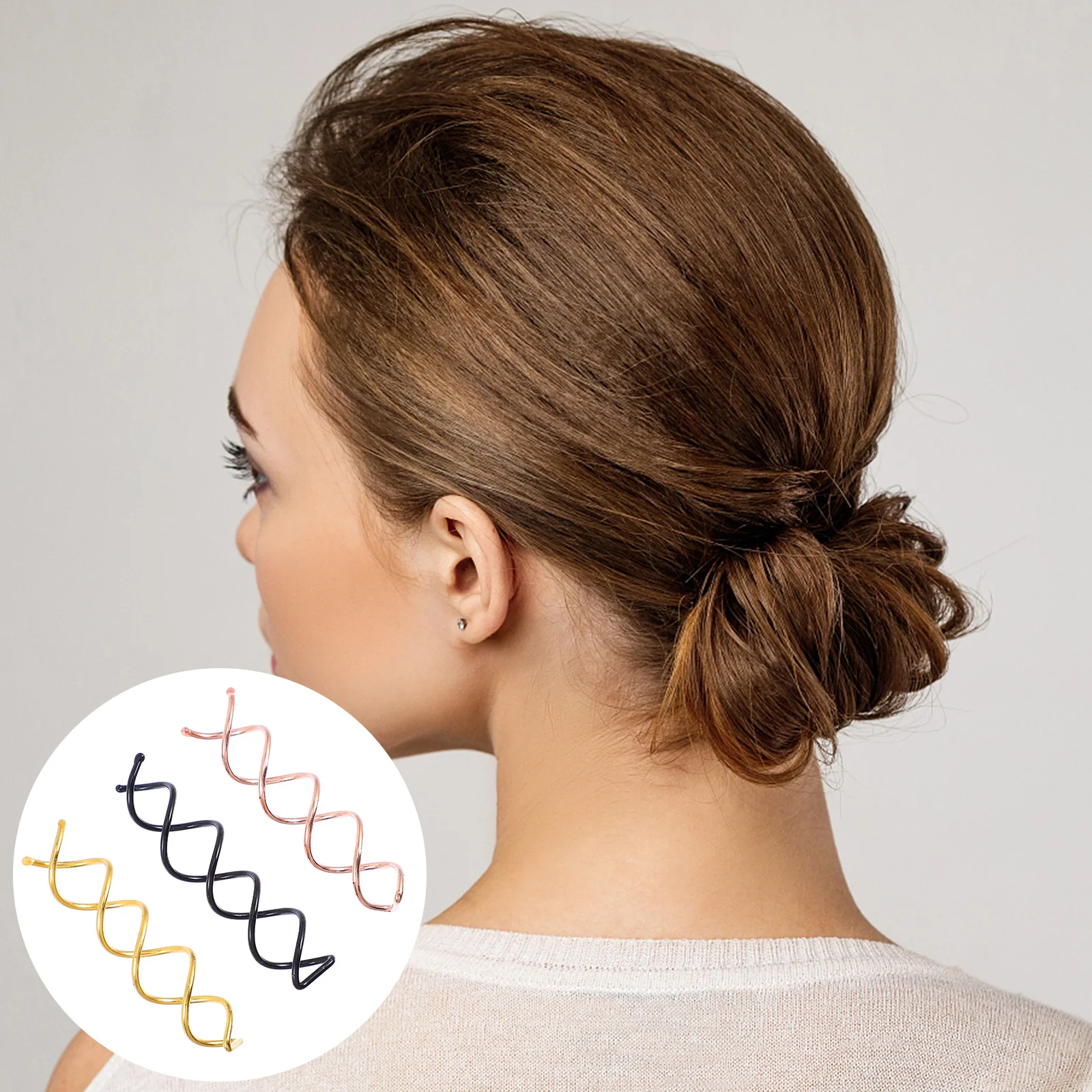 

30pcs Spiral Hairpins Bun Hair Clips Spiral Hair Barrette Twists Screw Hair Pin