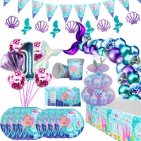 little party supplies ocean birthday party favors tableware kit wedding decor 1st girl birthday party decoration