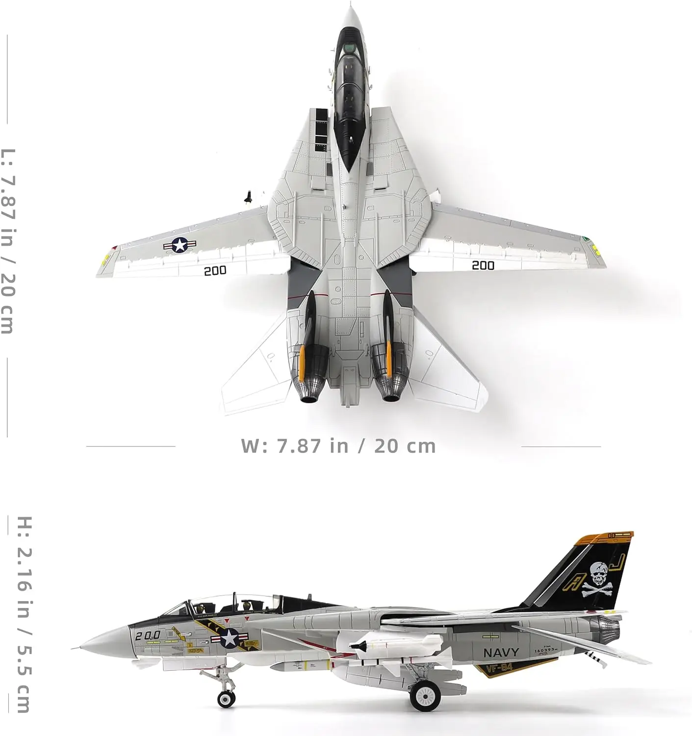 Модель самолета F-14A Tomcat 1/100 VF-84 Jolly Rogers