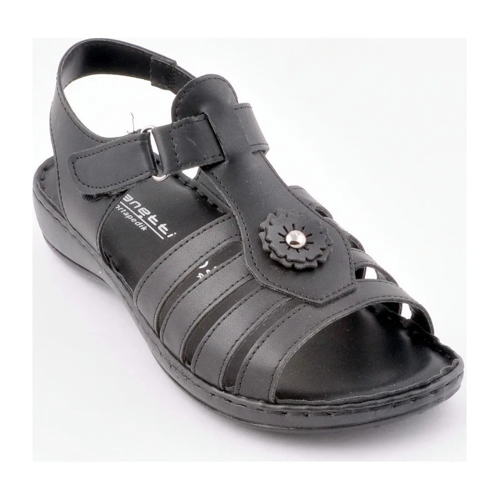

Dorlie SDT-1002 Black Female Sandals
