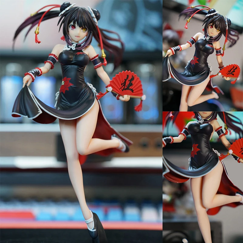 

23cm Date A Live III Kurumi Tokisaki Anime Figure Tokisaki Kurumi Cheongsam Ver. Action Figure Date A Live III Figurine Doll Toy