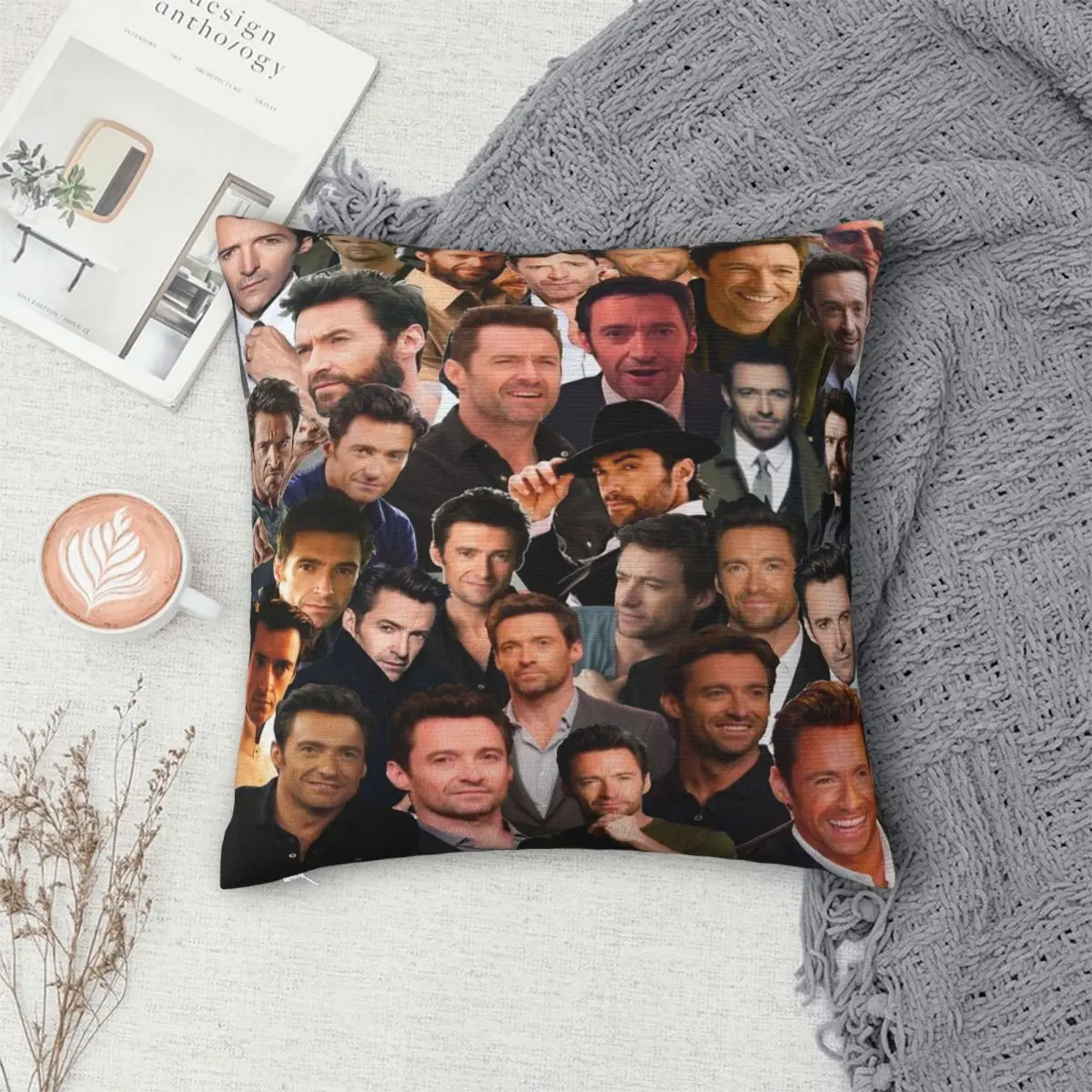 Хью Джекман фотоколлаж наволочка с принтом наволочки мягкий и милый декор для