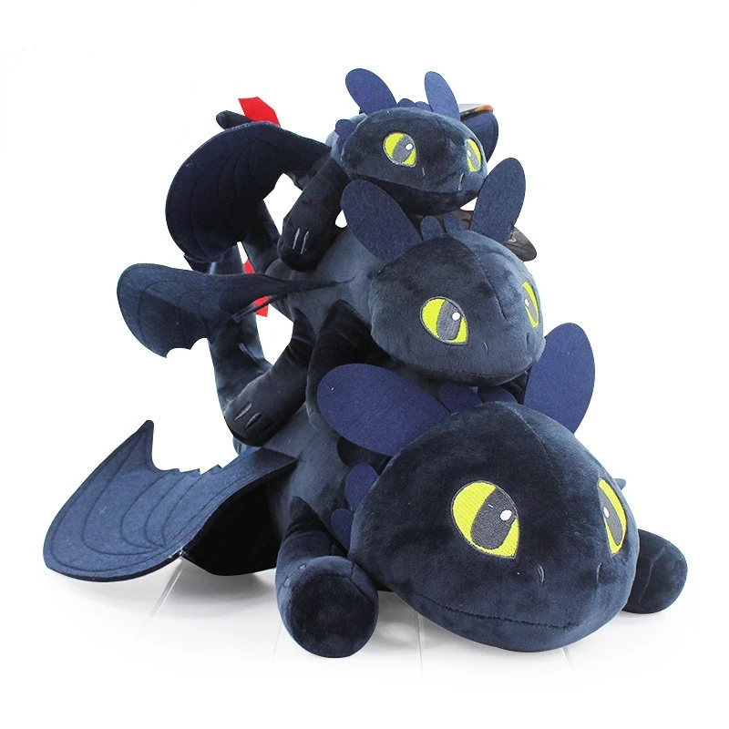 

35/45/60cm Cute Toothless Plush Toy Anime How To Train Your Dragon 3 Night Fury Plush Toothless Stuffed Doll Toy for Kids Gift