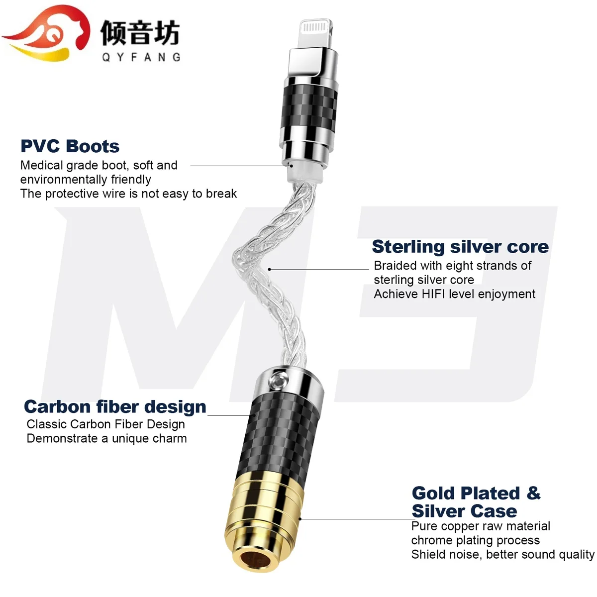 Серия QYFANG M3 хромированный медный сбалансированный разъем для наушников