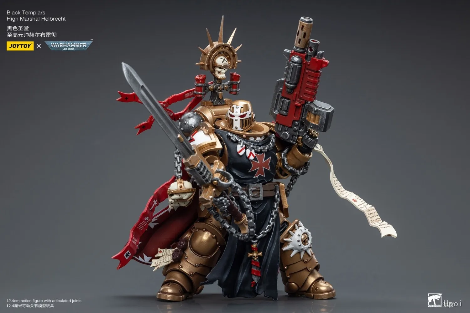 Фото 【ZW】JOYTOY Warhammer 40K 1/18 Фигурка Блэк Темпларс Высокий Маршал Хелбрехт №3