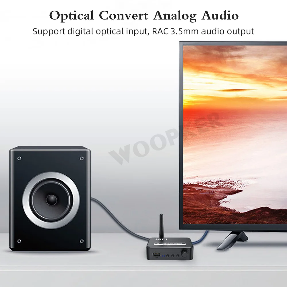 Цифро-аналоговый цифро-аналоговый преобразователь звука Woopker оптический