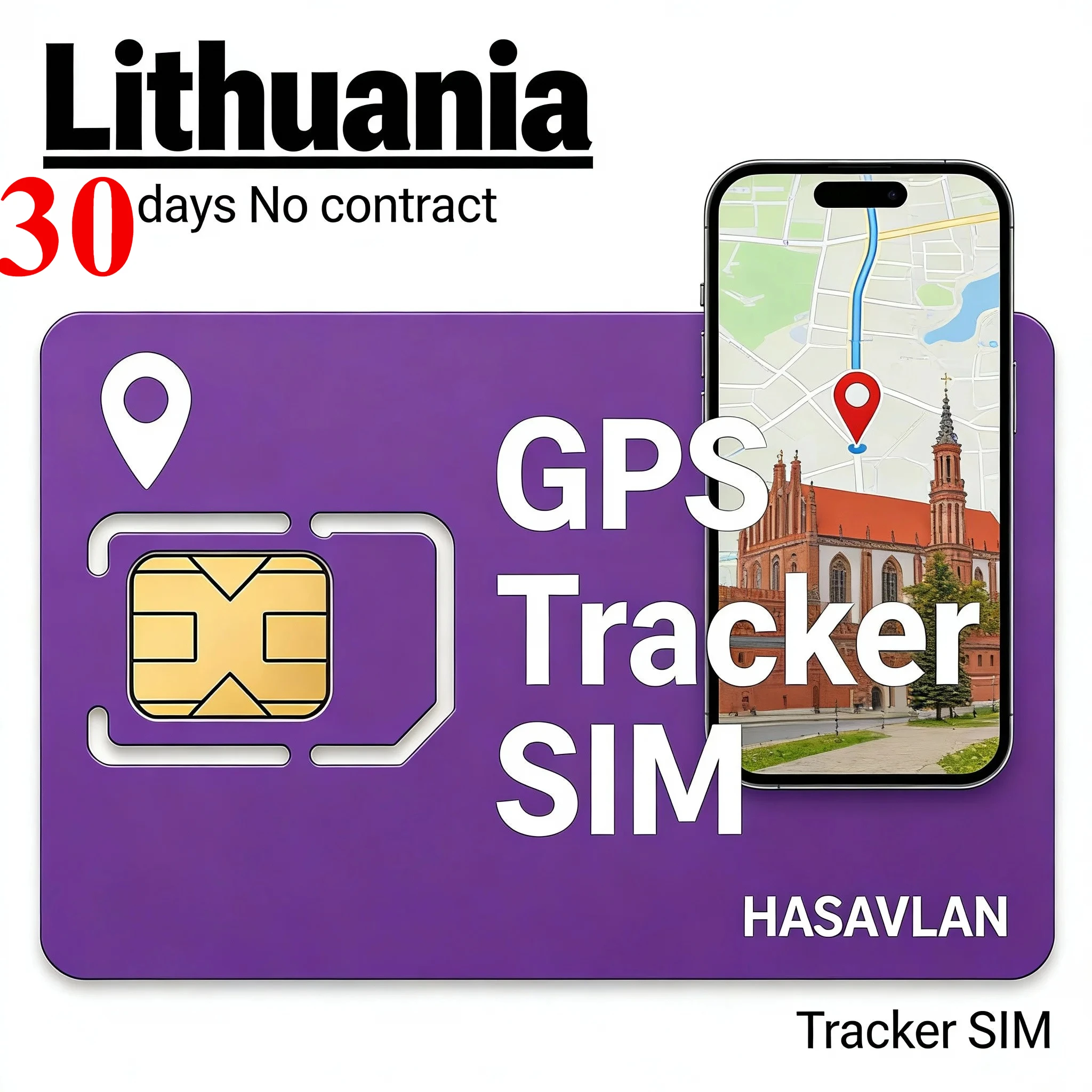 Фото 4G GPS-трекер с SIM-картой, Tri-cut Cat1 M2M без контракта, 30 МБ/30 дней для TK303F S20, ZOVAGOLO Литва №1
