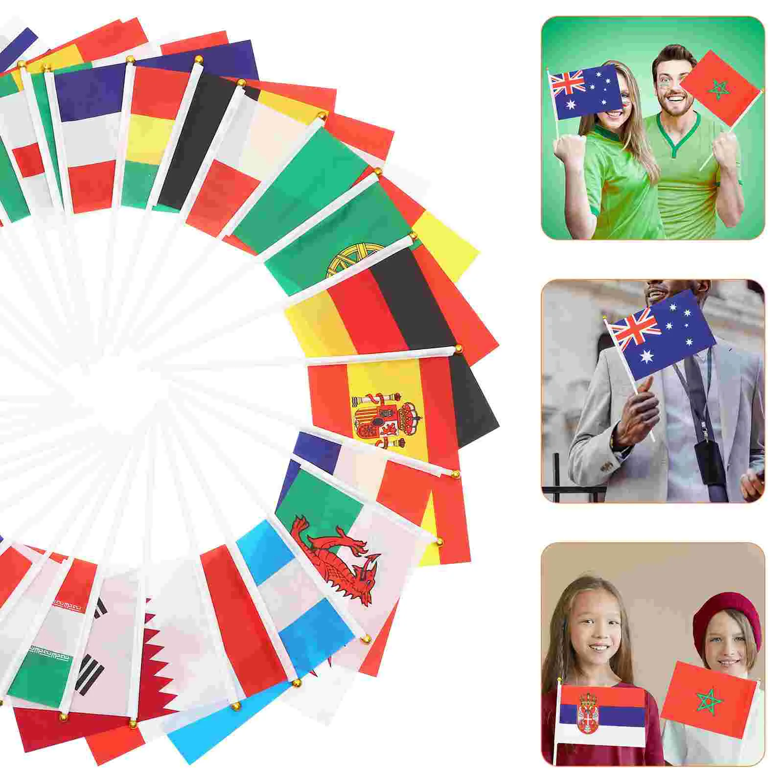 

96pcs Party Supplies Portable Small Double Sided Flags Of The World Countries Flags World Flags Banner