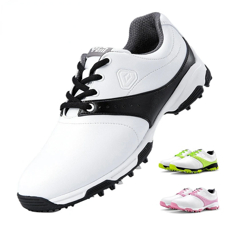 PGM Women's Golf Shoes Anti-slip Spike Sneakers Golf Sports Shoes 3D Insole Waterproof Casual Wear Shoes Golf Supplies for Women