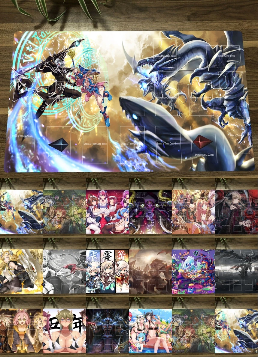 Новый игровой коврик YuGiOh с синими глазами белый дракон догматика цернезия