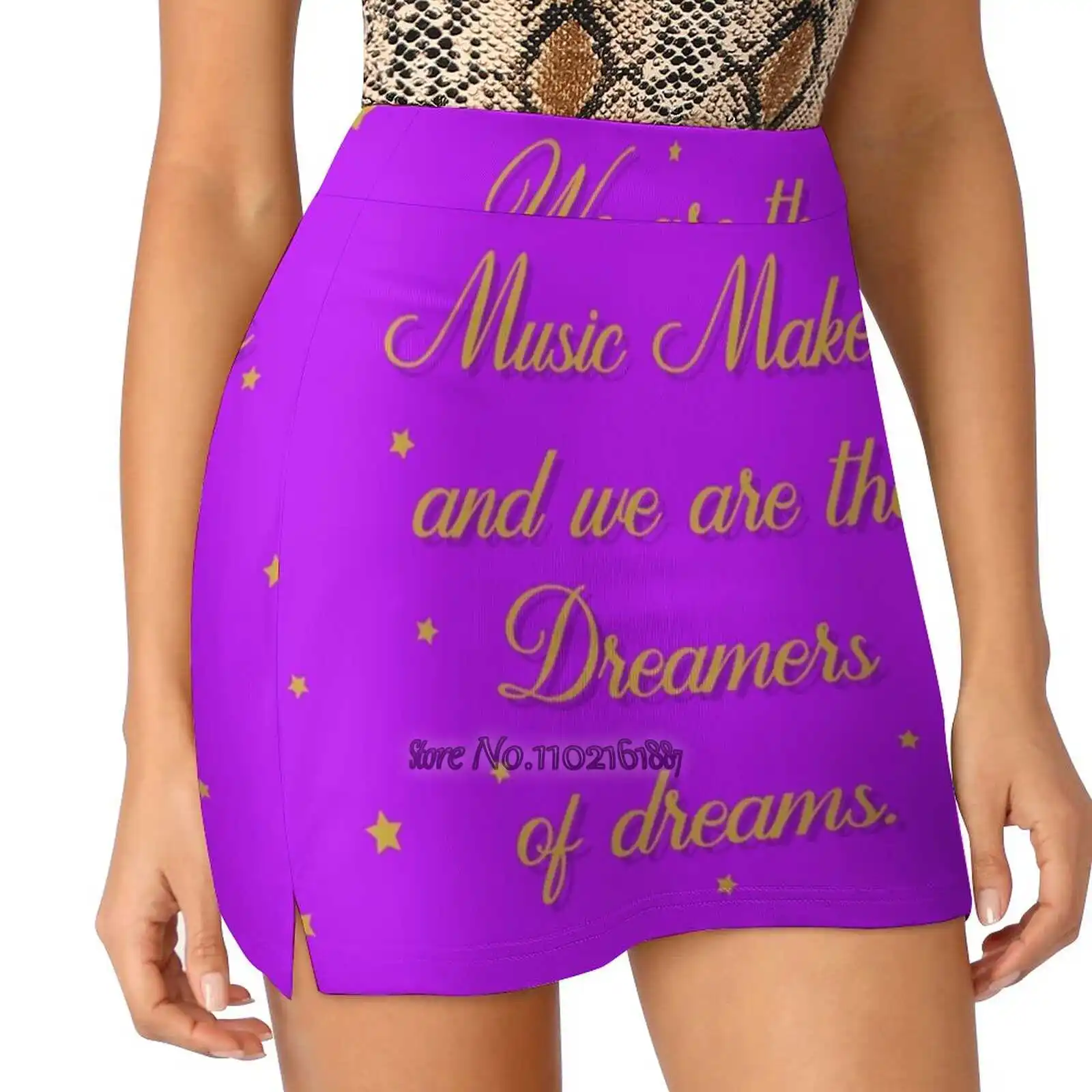 

We Are The Dreamers Of Dreams. Women Mini Skirt Two Layers With Pocket Skirts Sport Fitness Running Skorts Willy Willie Wonker