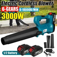 3000W 21V Powerful Rechargeable Powered Cordless Leaf Blower Electric Blower Cordless Blower Snow Blower For Makita 18V Battery