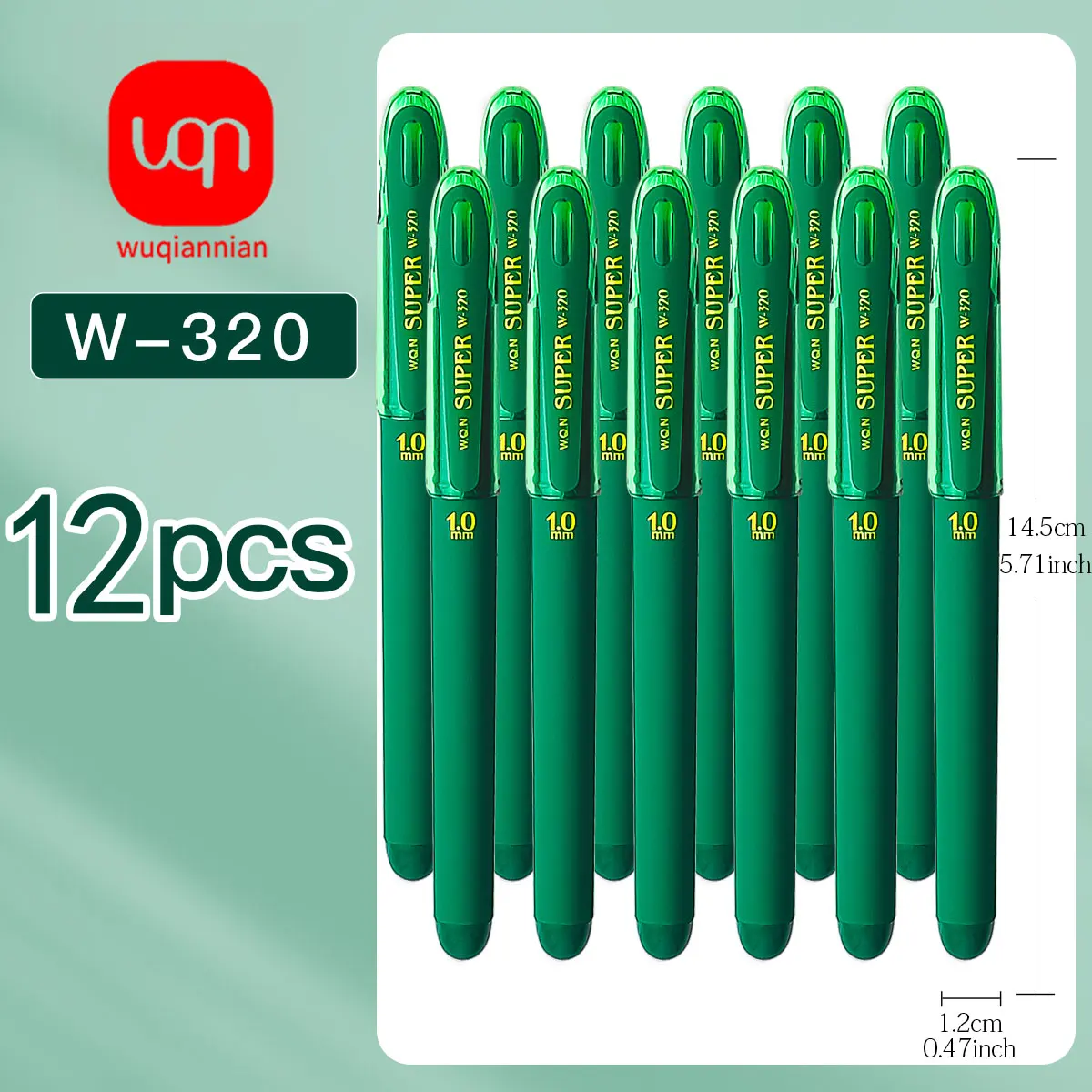 

WQN-3/6/12 матовые зеленые шариковые ручки