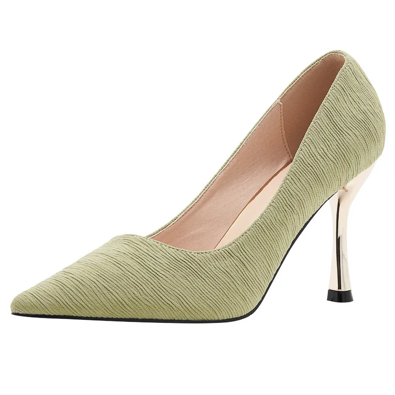 

Женские туфли-лодочки на шпильке, черные туфли с острым носком, зеленые туфли, новинка 2023