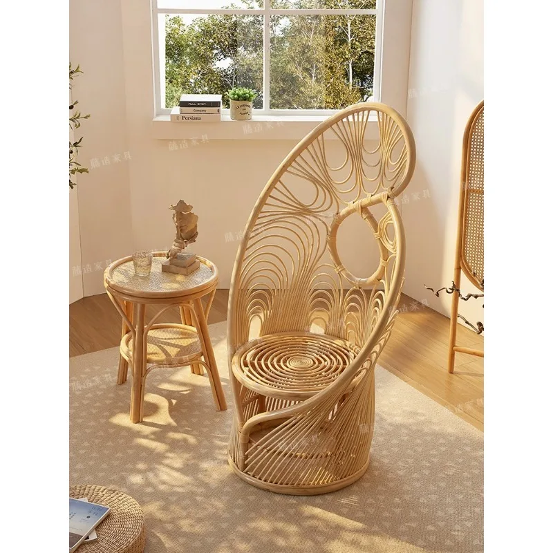 

Vine chair retro art, real rattan chair, internet celebrity shooting props, rattan woven homestay rest area, Phoenix chair