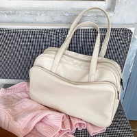 pu leather tote bag 2022 women fashion shoulder bag female shopper casual solid color large capacity short trip designer handbag