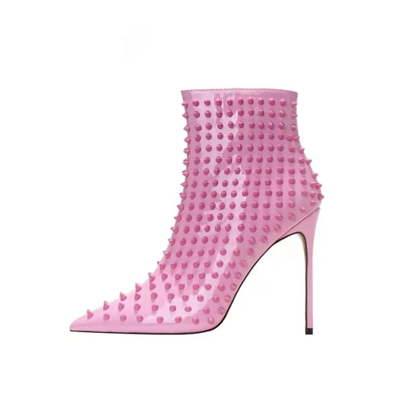 2023 New High Quality High Heel Sexy Rivet Women's Boots Party Fashion Boots Hand crafted Fashion Space