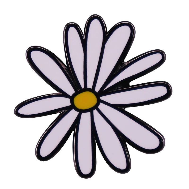 

Shasta White Dainty Daisy Flower GD Brooch Enamel Pin Brooches Metal Badges Lapel Pins Denim Jacket Jewelry Accessories Gifts