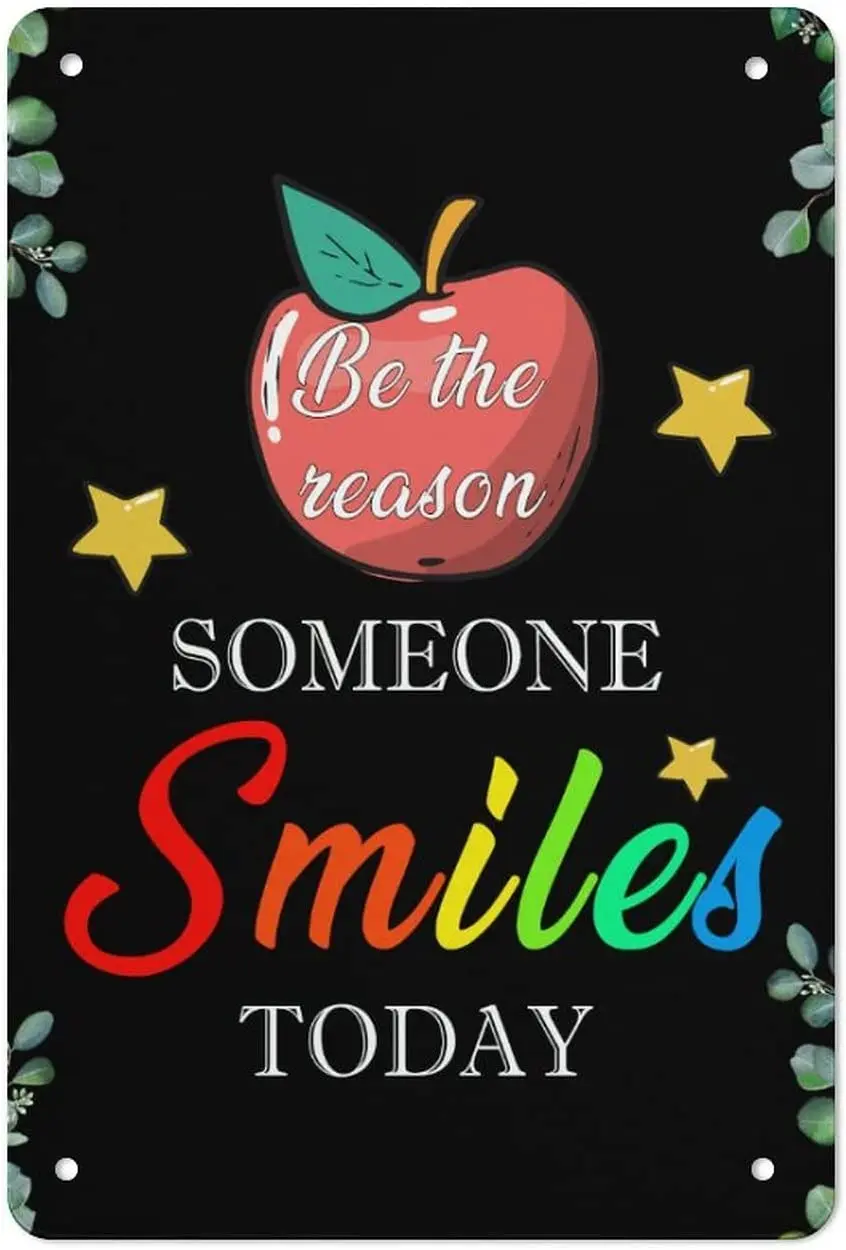 

Be The Reason Someone Smiles Today Tin Sign, First Day Of School Sign, My 1st Day Back To School Board Style Sign,