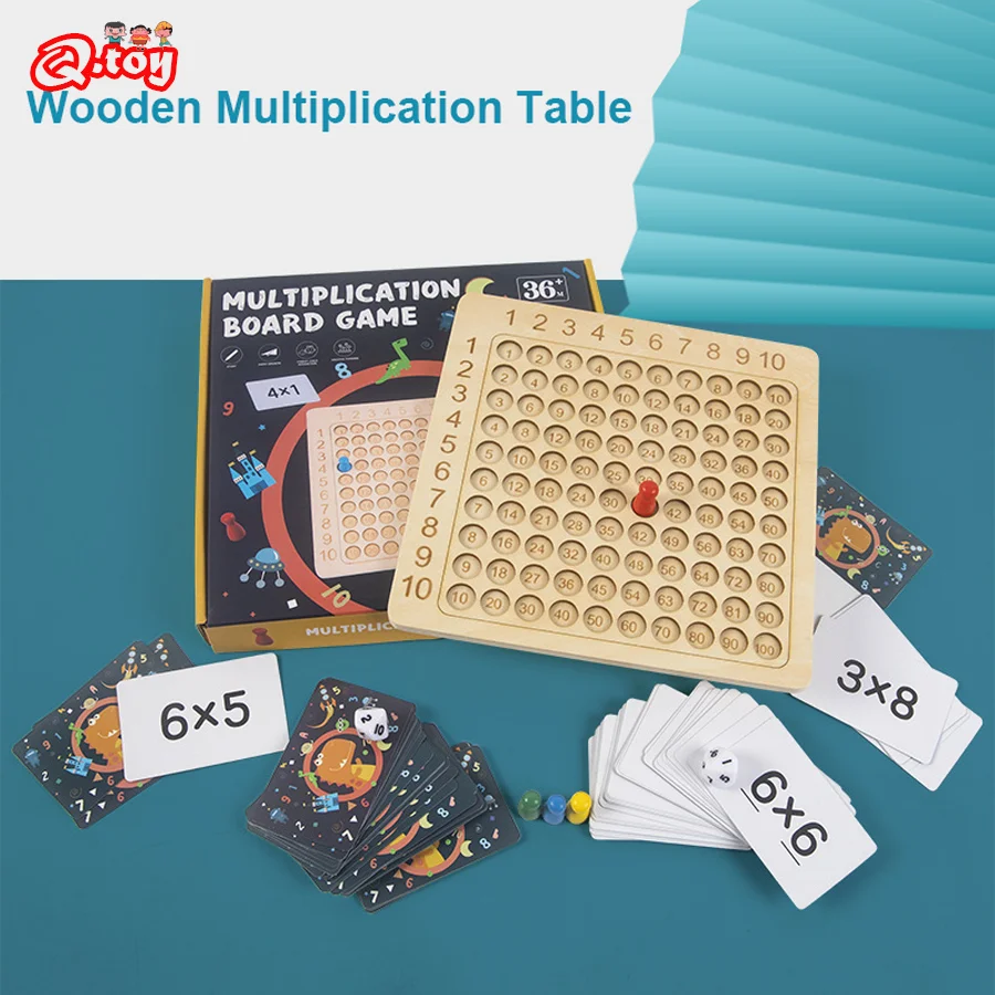 

Addition Multiplication Table Board Game Math Toy Wooden Montessori Toys Counting Teaching Aids Learning Education Toys for Kids