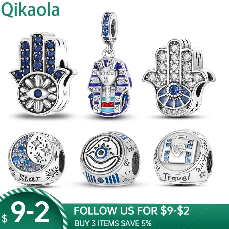 

Fit Original Pandora Bracelet&Bangle 925 Sterling Silver Pharaoh and Magic Eye Charms For Women Fashion Jewelry Gift New 2022