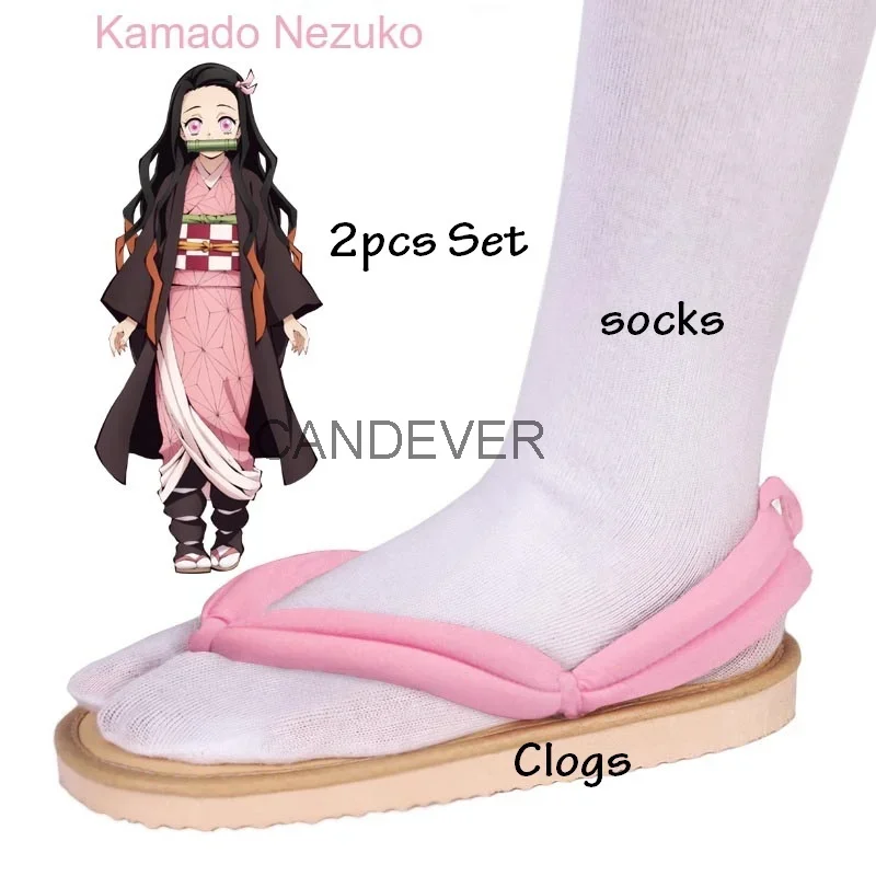 Аниме Косплей Tanjitou Kamado Nezuko Geta Сабо Kimetsu no Yaiba сандалии обувь Agatsuma Zenitsu шлепанцы для