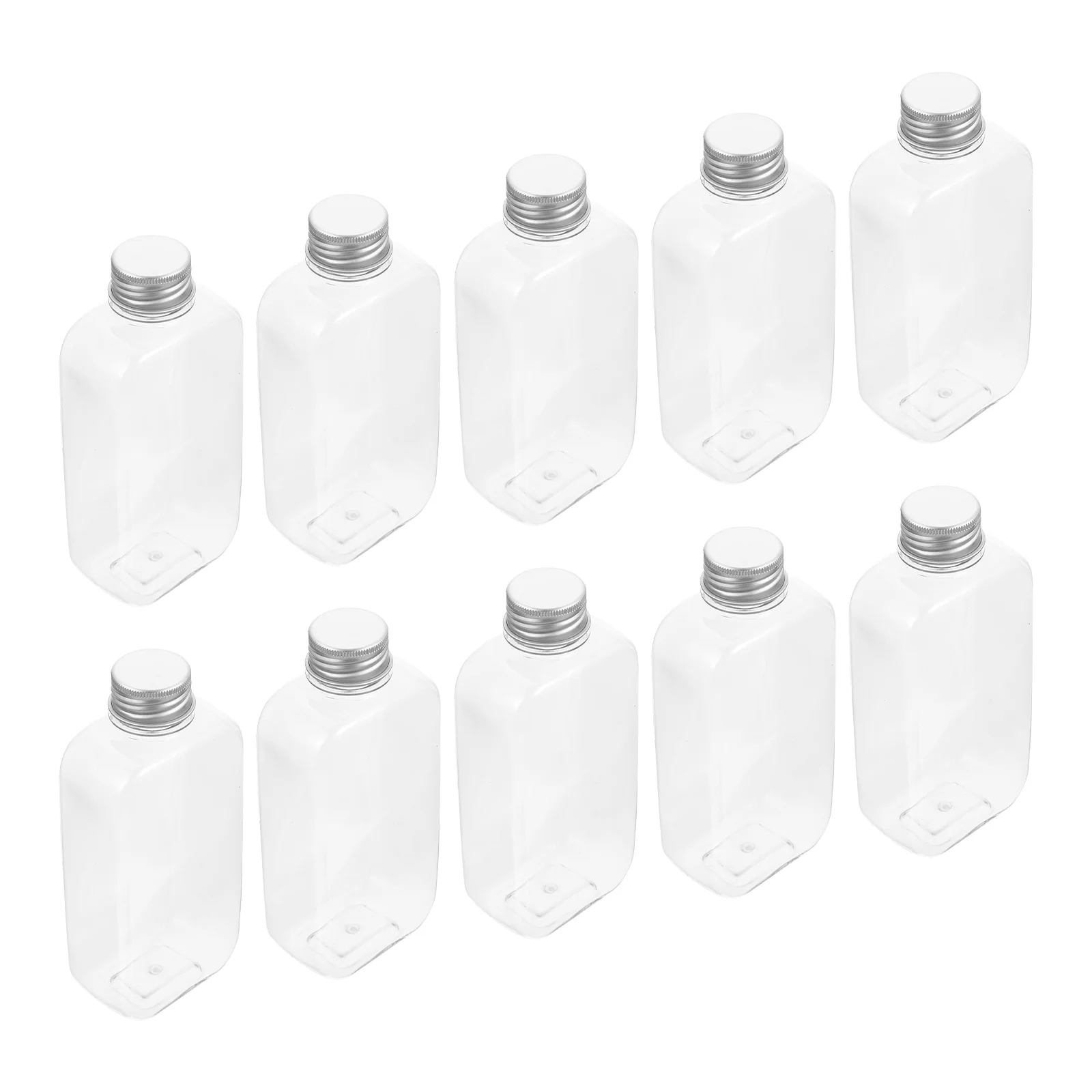 

10pcs Drinks Bottles 350ml Empty Bottles Reusable Clear Disposable Bottles Beverage Bottles Containers Jars with Screw- on Lids