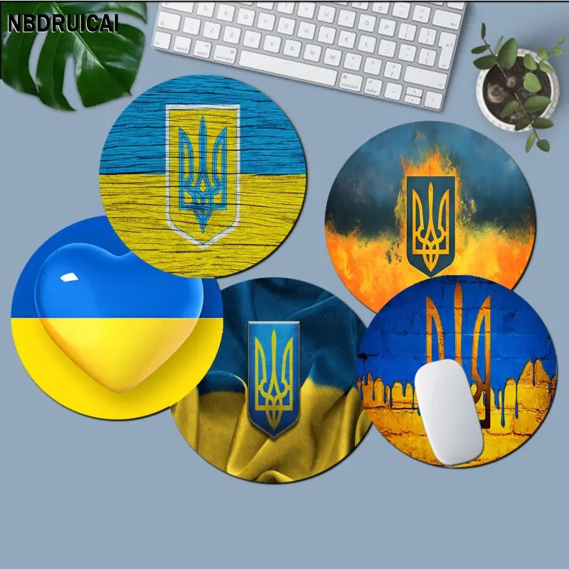 

Ukraine Ukrainian Flag 20x20cm Round Cabinet Gaming Laptop Computer Desk Mat Office Notbook Mouse Pad Mat For Teen Girls Bedroom