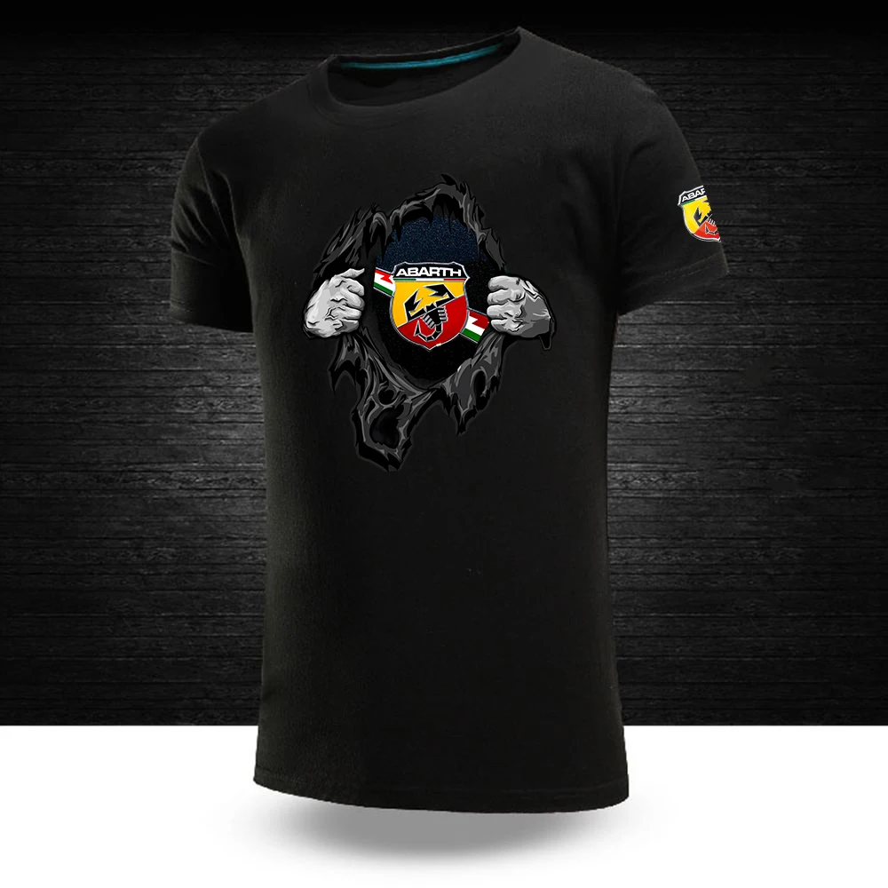 

Мужская летняя спортивная футболка с коротким рукавом и круглым вырезом