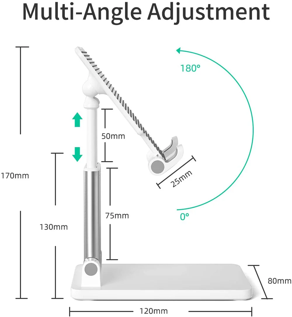 New Desk Mobile Phone Holder Stand For iPhone iPad Xiaomi Adjustable Desktop Tablet Holder Universal Table Cell Phone Stand