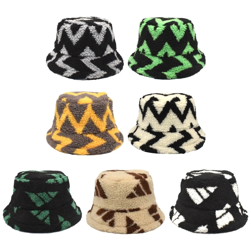 New Winter Faux Fur Bucket Hat Fluffy Warm Hats for Women Men Fisherman Cap Autumn Fashion Bob Girl Outdoor Panama Hat
