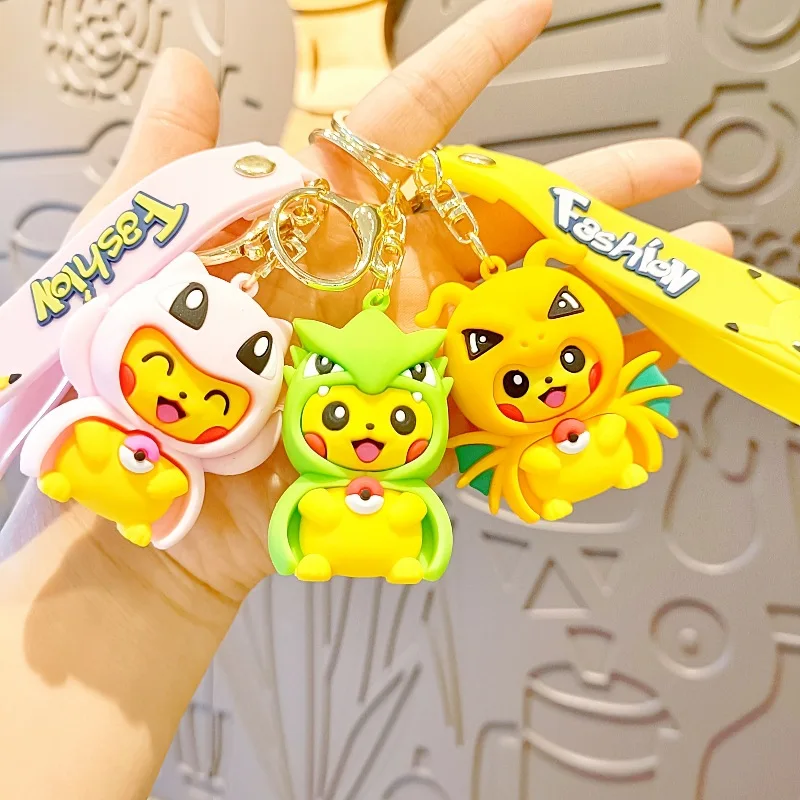 Брелок с изображением покемона Пикачу аниме экшн-фигурка игрушка каваи