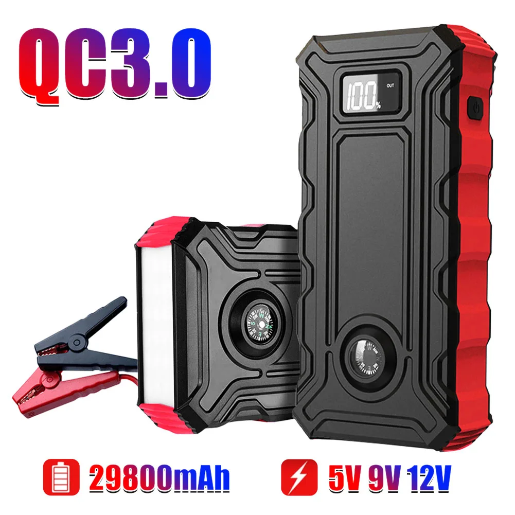 

1200A Car Jump Starter 30000mAh Portable Power Bank Battery Booster with LED Flashlight Emergency Starter for Gasoline Diesel