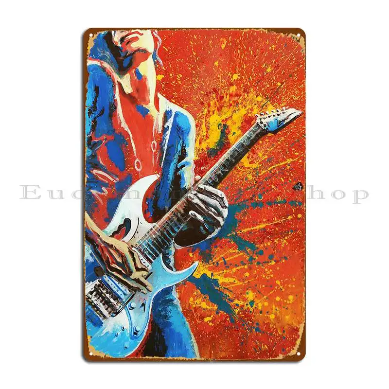 Блестящий Стив Вай, металлический знак, печатный Настенный декор, Настенный декор, кинотеатр, жестяной плакат