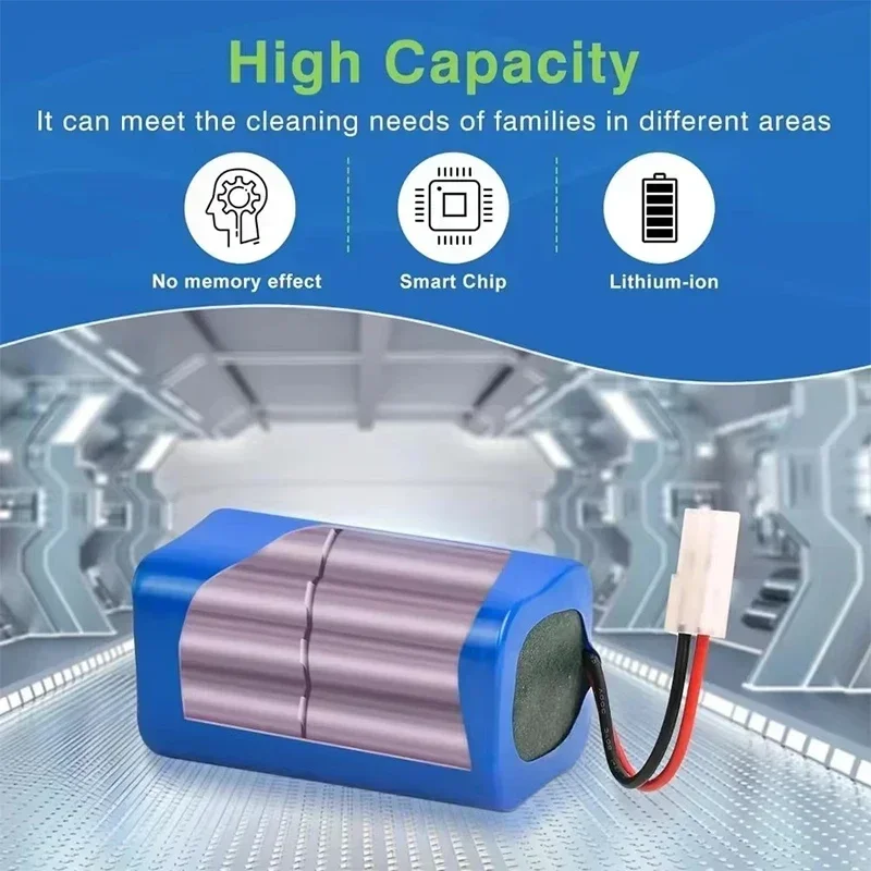 Фото Запасная батарея H18650CH-4S1P для Xiaomi Mijia Mi Robot Vacuum-Mop G1 SKV4136GL MJST G1, аккумулятор глубокого разряда №3
