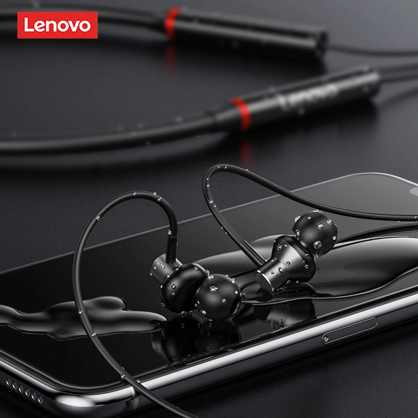 Беспроводные наушники Lenovo HE05X Bluetooth 5 0 магнитный шейный ремешок шумоподавление