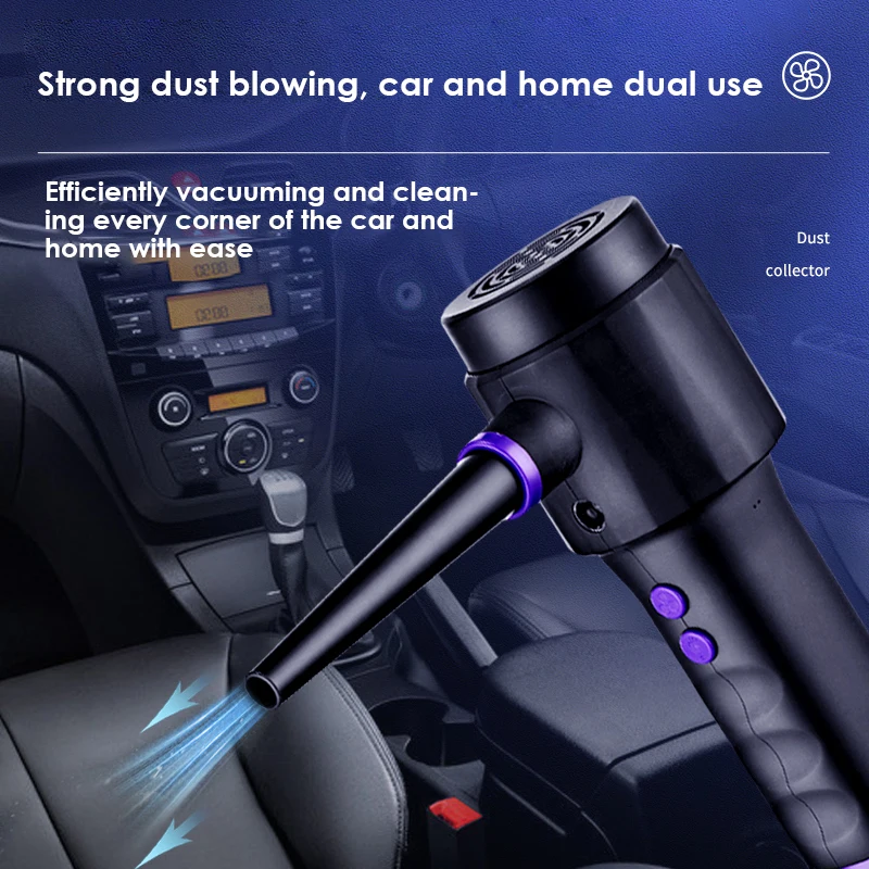 

10000pa Wireless Air Duster Multifunctional Durable Car Accessories Car Supplies Large Capacity Wireless Dust Blower Practical