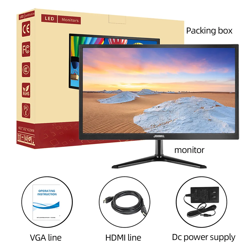 Монитор для ПК 21 5 дюйма 60 Гц ЖК-дисплей HD 1080P