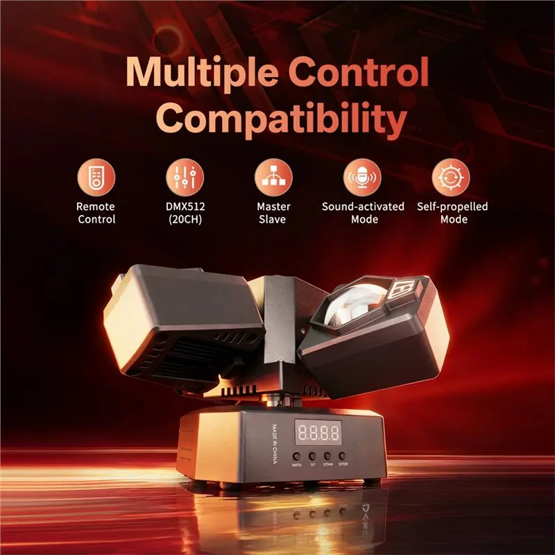 Фото Светодиодный диско-светильник A80I DMX Control 70W 4- Magic Ball, RGBW LED DJ-лампа с пультом ДУ для дискотек, вечеринок, баров, вилка EU №3