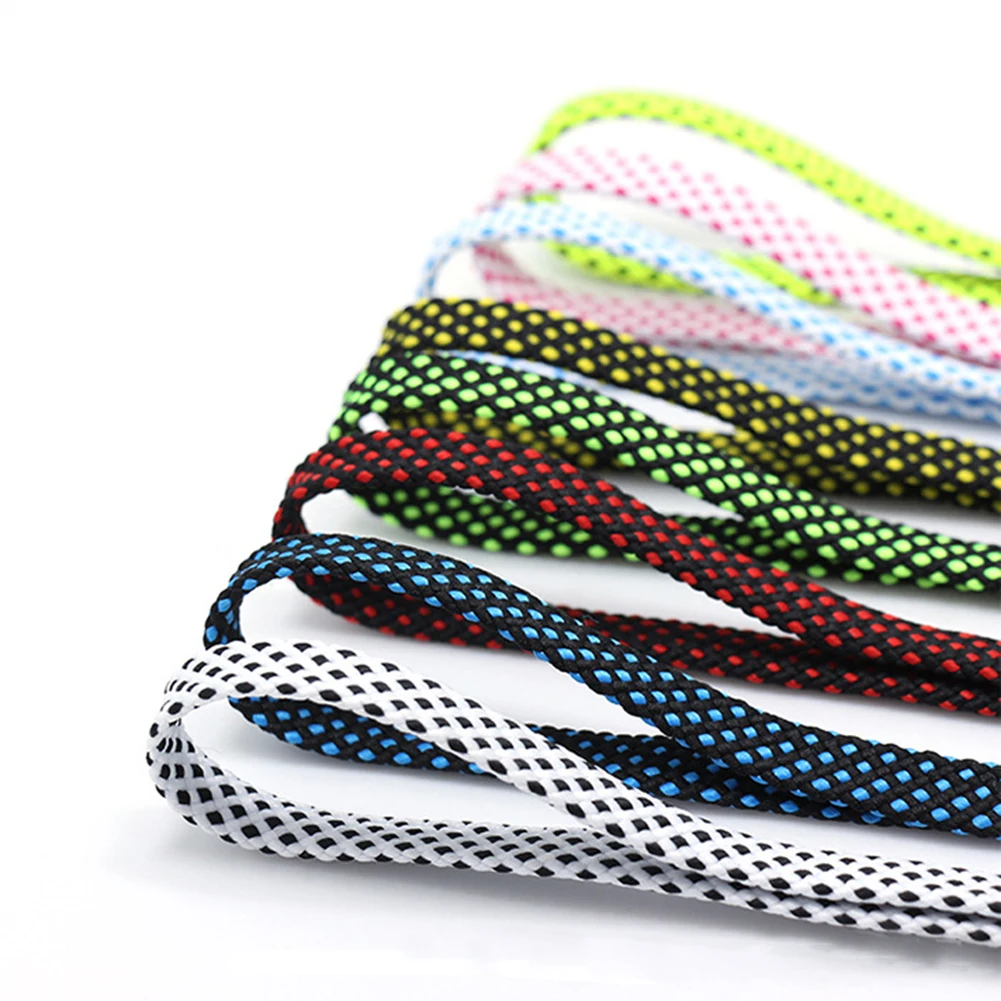 120cm 1Pair Flat Double Color Grid Shoe Lace Printing Checkered Ribbons Shoelaces Polyester Heavy Duty Sneaker Lacing