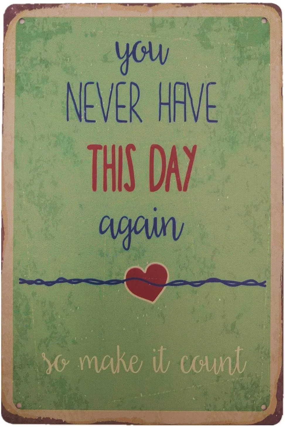 AIQIBAO металлический винтажный жестяной знак, декор для бара, паба, магазина, Забавный Ретро настенный знак, никогда не будьте на этом дне снова 12X8 дюймов AIQIBAO металлический винтажный жестяной знак, декор для бара, паба, магазина, Забавный Ретро настенный знак, никогда не будьте на этом дне снова 12X8 дюймов