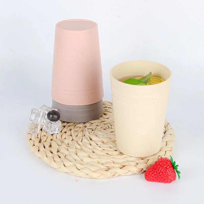 

Wholesale Wheat Straw Mouthwash Cup Portable Couple Tooth Brushing Cup Hotel Plastic Water Cup