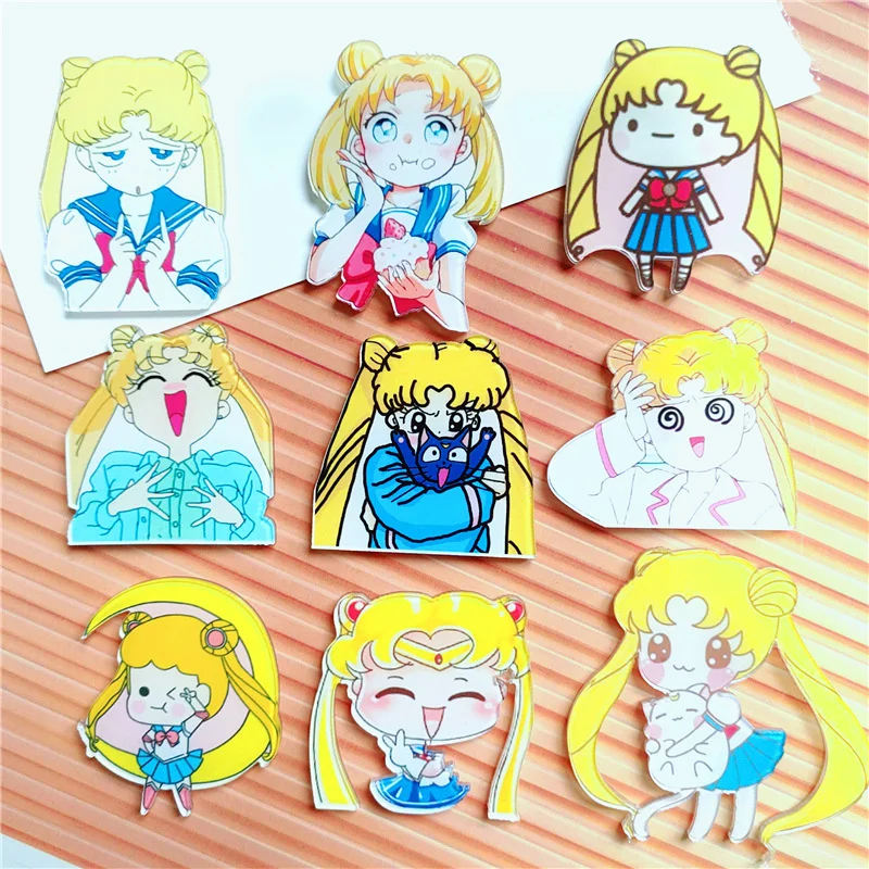 

5 шт. в случайном порядке, анимация, воин, японский бывший живец, акриловая брошь, сделай сам, декоративный подарок, собранный фанатами