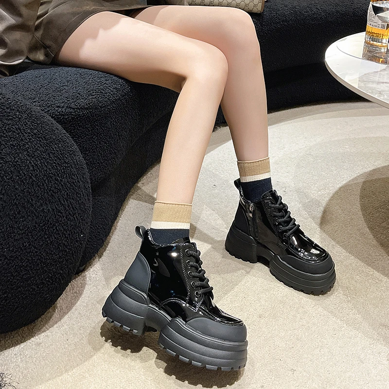 

Женские ботинки 2023, зимние модные кроссовки на толстой подошве, повседневные ботинки на толстой подошве, женская модная теплая женская обувь, женские ботинки
