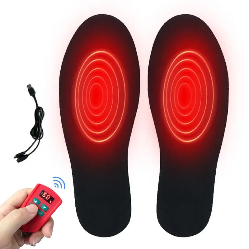 

Зимние Подогреваемые стельки, подогрев ног, подогрев обуви, стельки, моющиеся, разрезаемые, светодиодный дисплей, перезаряжаемый подогреватель для ног с дистанционным управлением