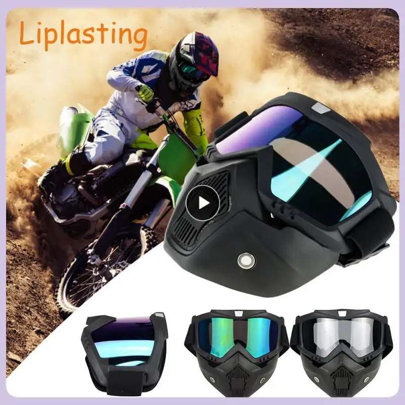 

Motocross Protective Glasses Ski Snowboard Mask Tactical Airsoft Field Hunting Tactical Mask Detachable Modular Goggles Anti-fog