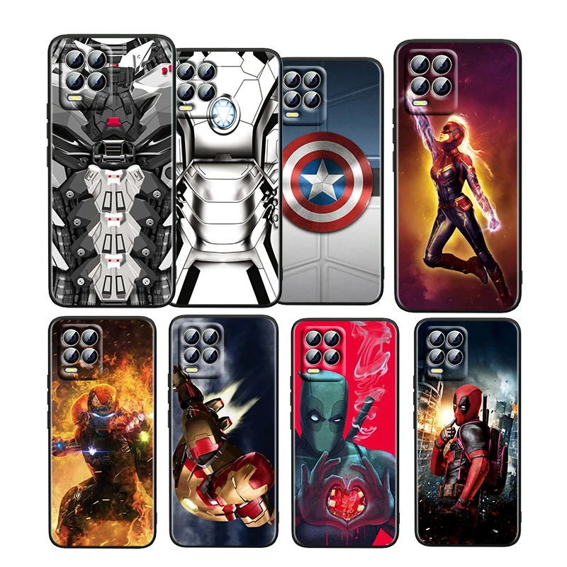 

Hero Spiderman Marvel For OPPO Realme GT Neo Master Edition 9i 8 7 Pro C21 Narzo 30 Soft Silicone Black Phone Case Cover Fundas