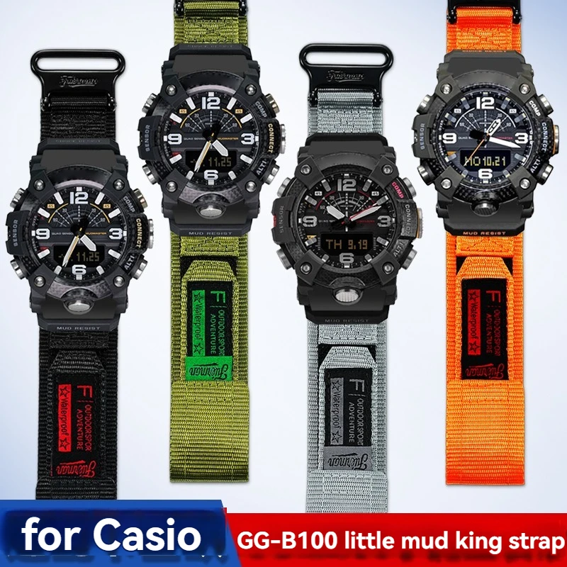 Фото Для CASIO G-Shock GG-B100Mudmaster 3-го поколения-сменный нейлоновый холщовый ремешок для уличных часов, аксессуары в стиле милитари №1