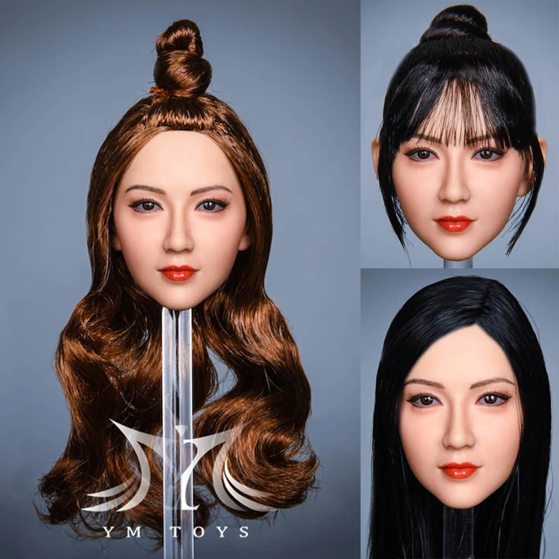YMT042 масштаб 1/6 женская голова Лепка солдат голова резьба модель подходит 12 дюймов TBL PH Suntan фигурка тела куклы