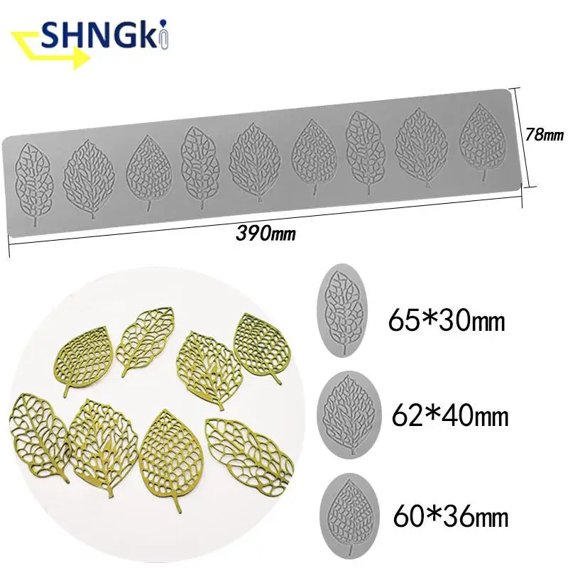 

1Pc 12Cavity Silicone Leaf Shape Fondant ​Molds Chocolate Mould for Cake Pastry Decor Baking Mould Decoration Sugar Mat